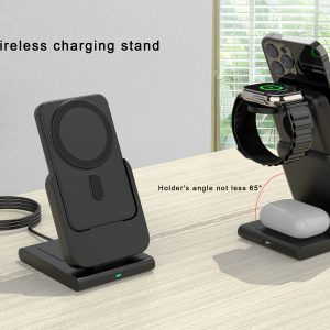 适用于苹果手机手表耳机充电仓的三合一磁吸无线充电宝