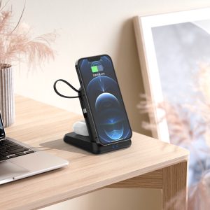 适用于苹果手机耳机充电仓10000mah二和一磁吸无线充电宝